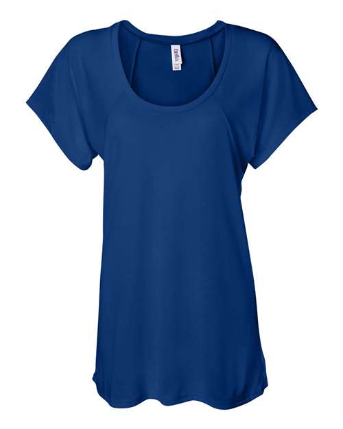 BELLA + CANVAS 8801 Women's Flowy Raglan Tee in True Royal