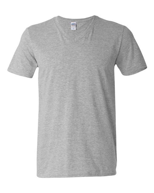Gildan 64V00 Unisex Softstyle V-Neck T-Shirt in Sport Grey