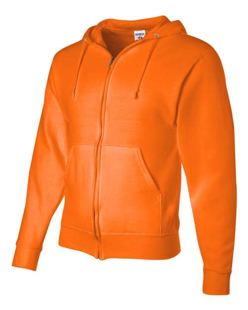 JERZEES 993MR Unisex NuBlend Full-Zip Hooded Sweatshirt in Safety Orange