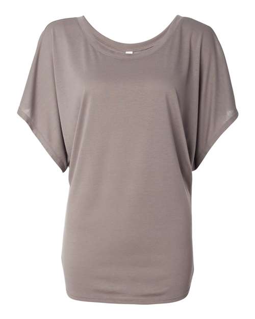 BELLA + CANVAS 8821 Women's Flowy Draped Dolman Tee in Pebble Brown