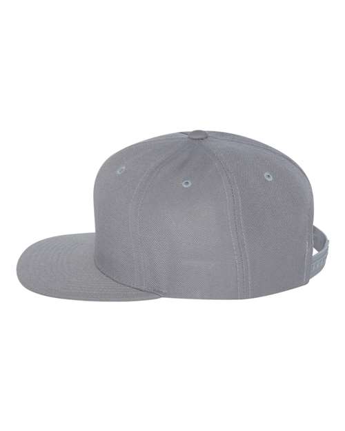 YP Classics 6089M Premium Flat Bill Snapback Cap in Silver
