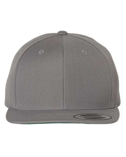 YP Classics 6089M Premium Flat Bill Snapback Cap in Silver