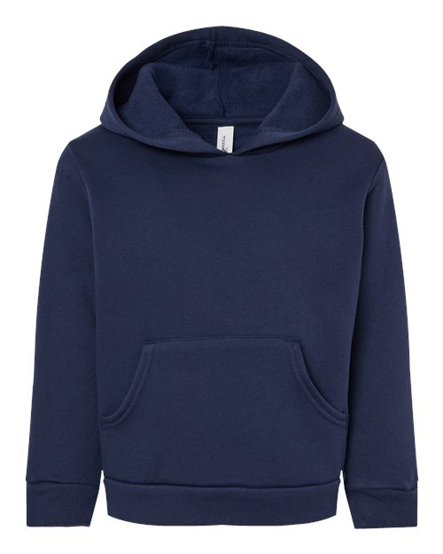 BELLA + CANVAS 3719T Toddler Sponge Fleece Pullover Hoodie Sweatshirt in Navy