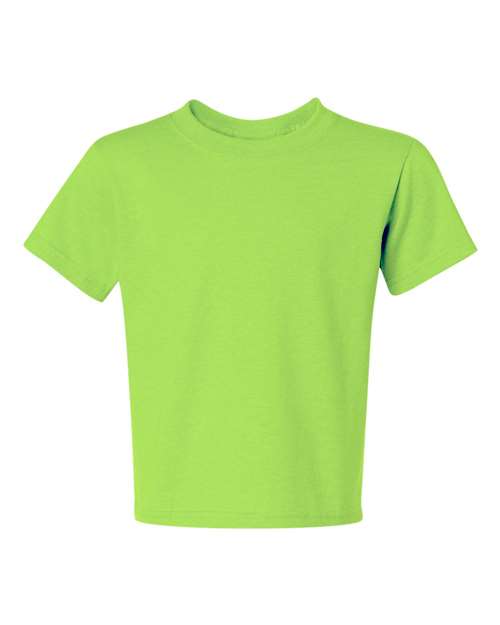 JERZEES 29BR Youth Dri-Power 50/50 T-Shirt in Neon Green