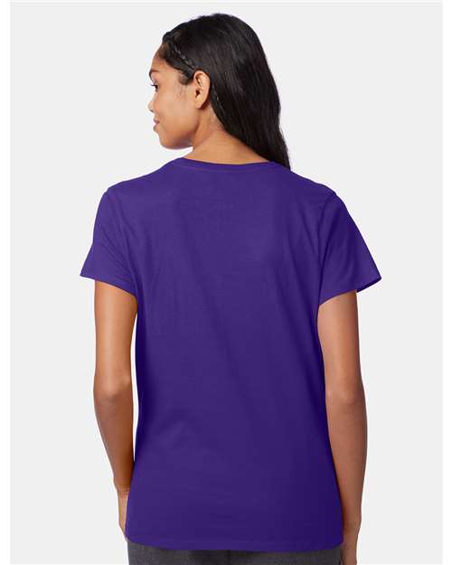 Hanes SL04 Women's Perfect-T T-Shirt in Purple