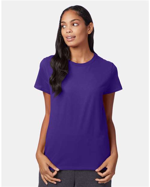 Hanes SL04 Women's Perfect-T T-Shirt in Purple