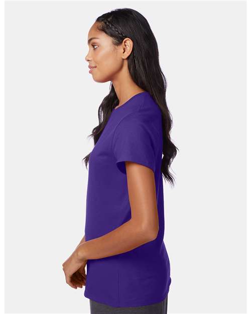 Hanes SL04 Women's Perfect-T T-Shirt in Purple