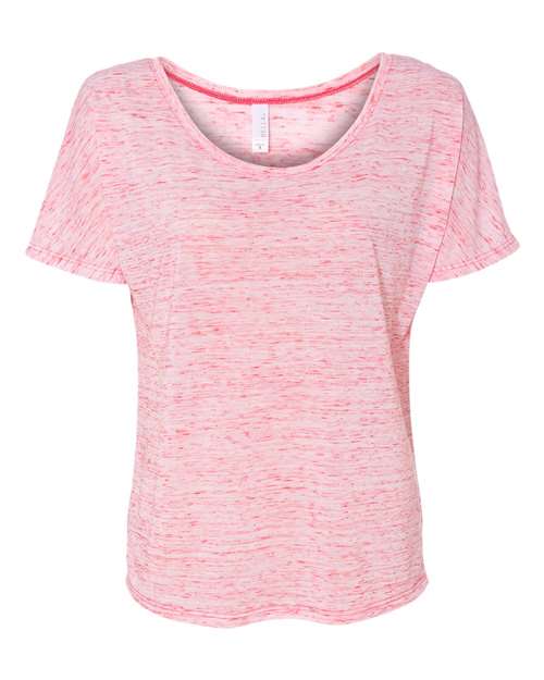 BELLA + CANVAS 8816 Women's Slouchy Tee in Red Marble
