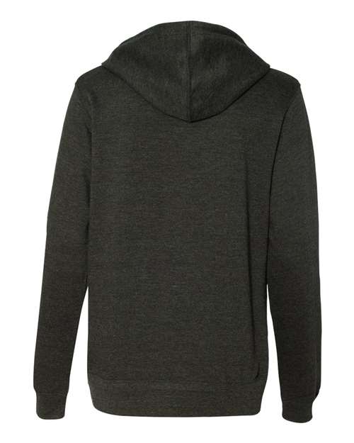 Independent Trading Co. SS650 Women's Junior Fit Heavenly Fleece Lightweight Hooded Sweatshirt in Charcoal Heather