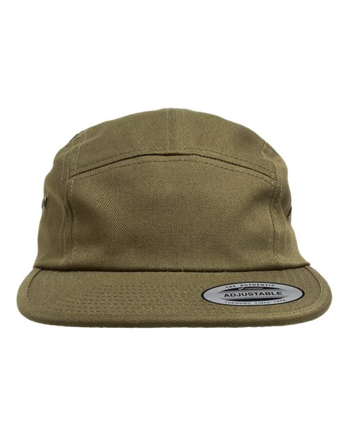 YP Classics 7005 Classic Jockey Flat Bill Cap in Olive