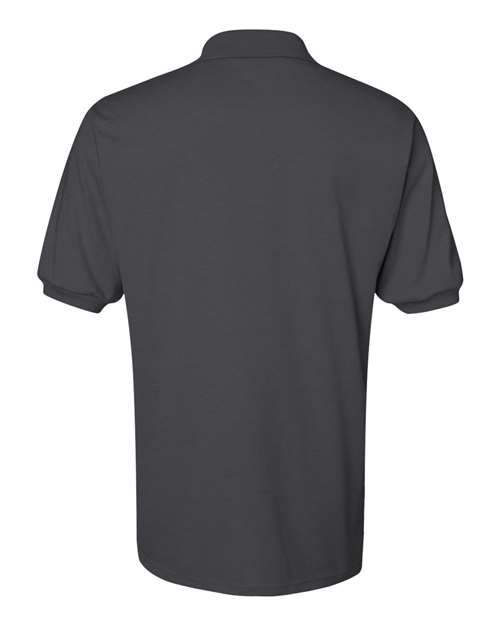 JERZEES 437MSR Men's SpotShield 50/50 Polo in Charcoal Grey