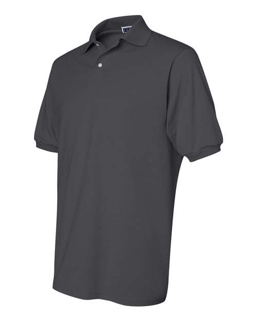 JERZEES 437MSR Men's SpotShield 50/50 Polo in Charcoal Grey