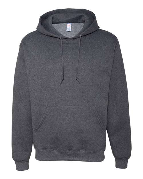 JERZEES 4997MR Unisex Super Sweats NuBlend Hooded Sweatshirt in Black Heather