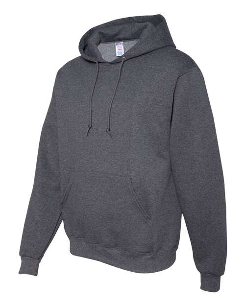 JERZEES 4997MR Unisex Super Sweats NuBlend Hooded Sweatshirt in Black Heather