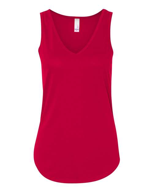 BELLA + CANVAS 8805 Women's Flowy V-Neck Tank in Red