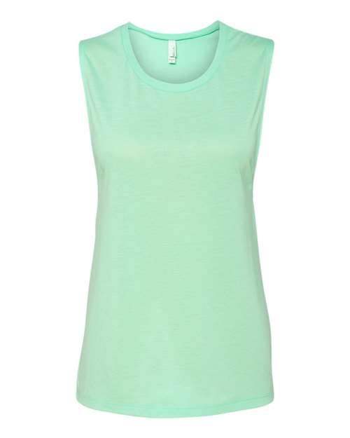 BELLA + CANVAS 8803 Women's Flowy Scoop Muscle Tank in Mint