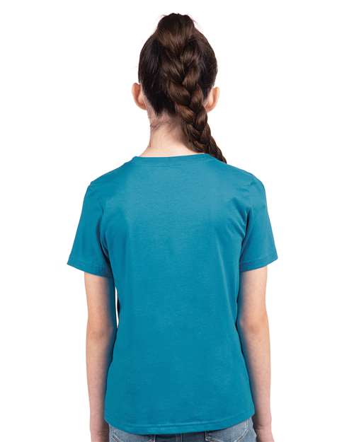 Next Level 3310 Youth Cotton Tee in Turquoise