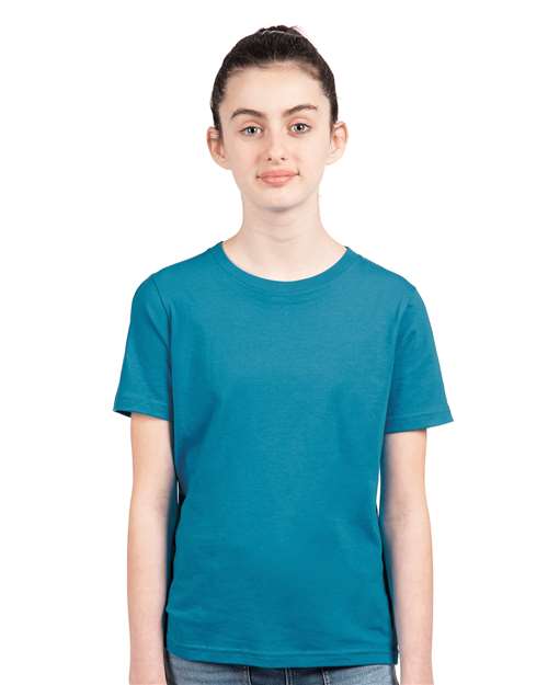 Next Level 3310 Youth Cotton Tee in Turquoise