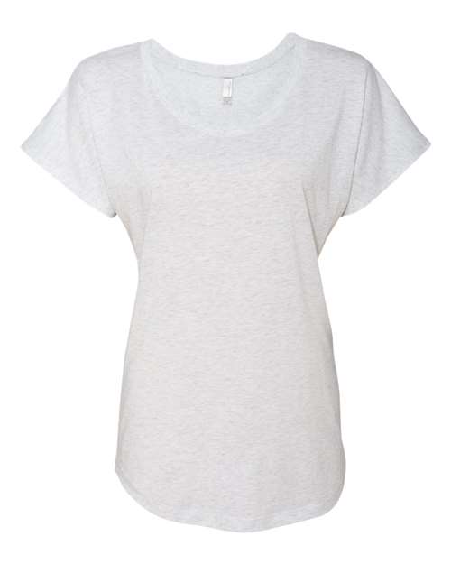 Next Level 6760 Women's Triblend Dolman Tee in Heather White