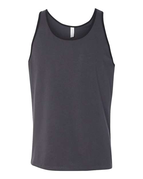 BELLA + CANVAS 3480 Jersey Tank in Dark Grey/ Black