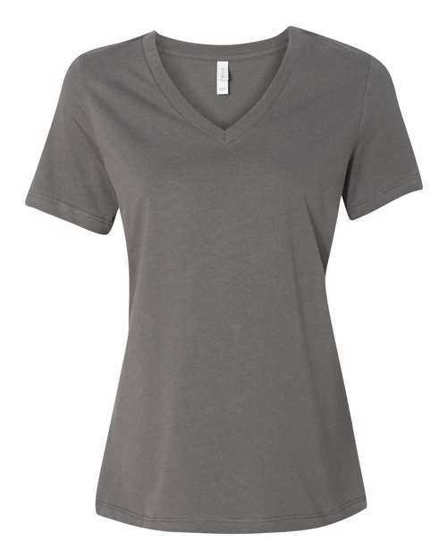 BELLA + CANVAS 6405 Women's Relaxed Jersey V-Neck Tee in Asphalt