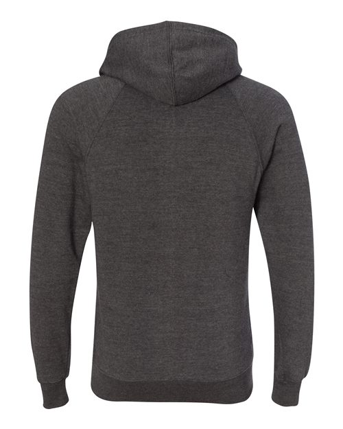 Independent Trading Co. PRM33SBZ Unisex Special Blend Raglan Full-Zip Hooded Sweatshirt in Carbon