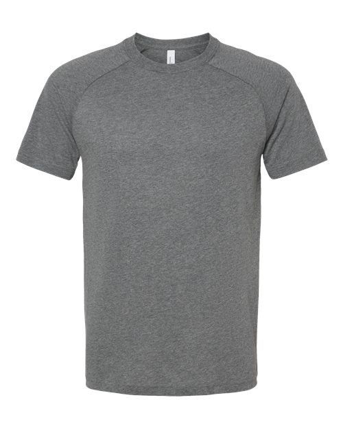 BELLA + CANVAS 3201 Men's Heather CVC Raglan Tee in Deep Heather