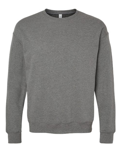 BELLA + CANVAS 3945 Unisex Sponge Fleece Drop Shoulder Crewneck Sweatshirt in Deep Heather