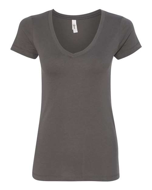 Next Level 1540 Women's Ideal V-Neck Tee in Dark Grey