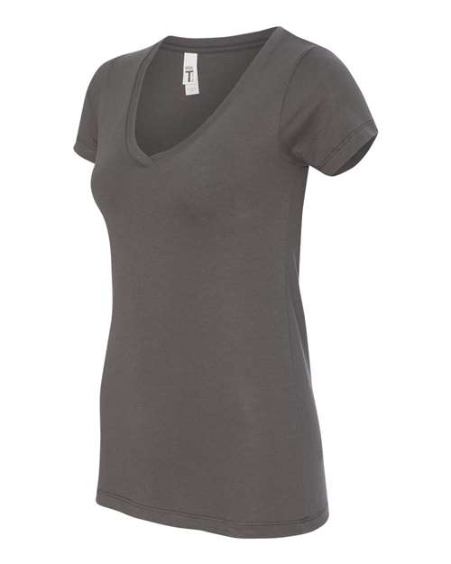 Next Level 1540 Women's Ideal V-Neck Tee in Dark Grey
