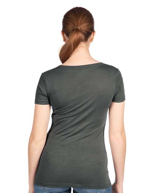 Next Level 1540 Women's Ideal V-Neck Tee in Dark Grey