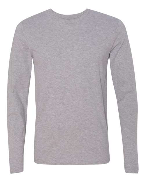 Next Level 3601 Unisex Cotton Long Sleeve Tee in Heather Grey