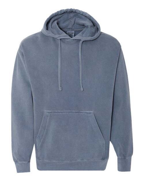 Comfort Colors 1567 Unisex Garment-Dyed Hooded Sweatshirt in Blue Jean