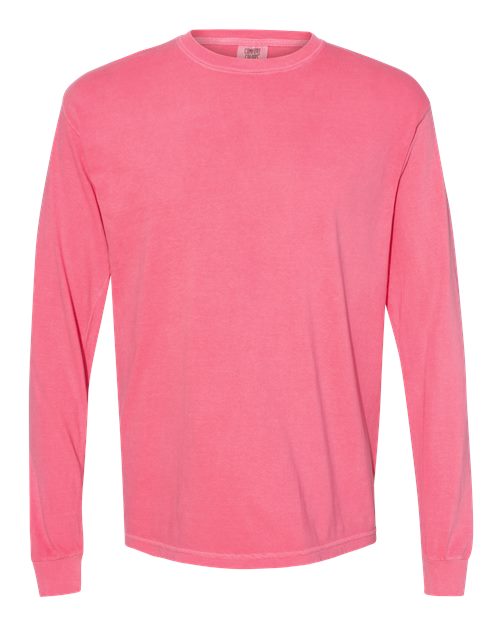 Comfort Colors 6014 Unisex Garment-Dyed Heavyweight Long Sleeve T-Shirt in Crunchberry