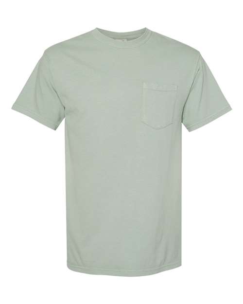 Comfort Colors 6030 Unisex Garment-Dyed Heavyweight Pocket T-Shirt in Bay