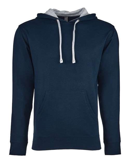 Next Level 9301 Unisex Laguna Hoodie Sweatshirt in Midnight Navy/ Heather Grey