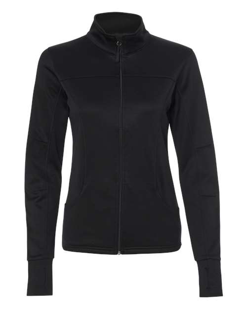 Independent Trading Co. EXP60PAZ Women's Poly-Tech Full-Zip Track Jacket in Black