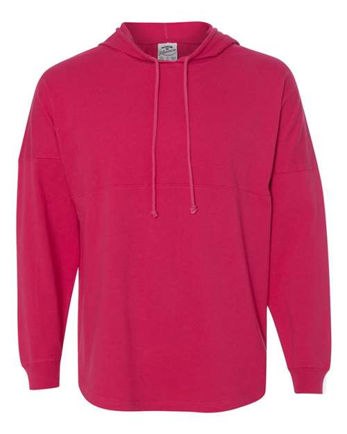 J. America 8228 Unisex Hooded Game Day Jersey T-Shirt in Wildberry