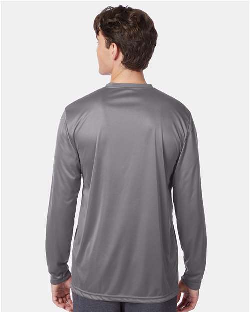 Hanes 482L Unisex Cool DRI Long Sleeve Performance T-Shirt in Graphite