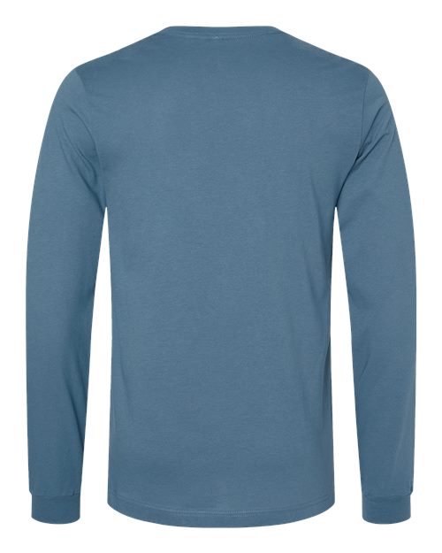 BELLA + CANVAS 3501 Unisex Jersey Long Sleeve Tee in Steel Blue