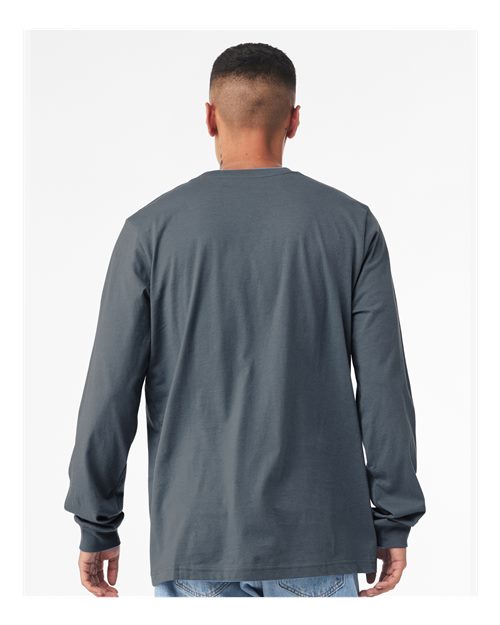 BELLA + CANVAS 3501 Unisex Jersey Long Sleeve Tee in Steel Blue