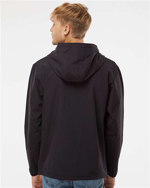 Independent Trading Co. EXP35SSZ Men's Poly-Tech Soft Shell Jacket in Black