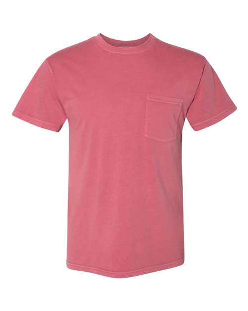 Next Level 7415 Unisex Inspired Dye Pocket Tee in Smoked Paprika