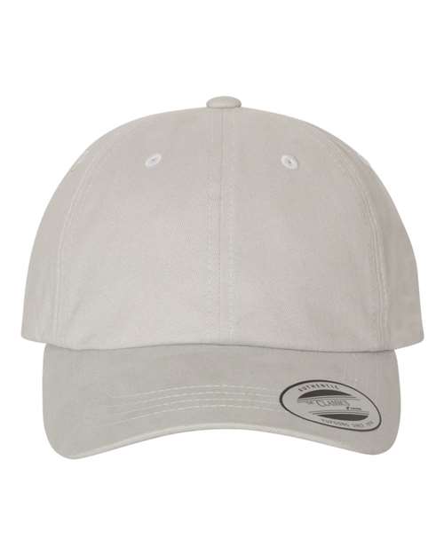 YP Classics 6245PT Peached Cotton Twill Dad Hat in Light Grey