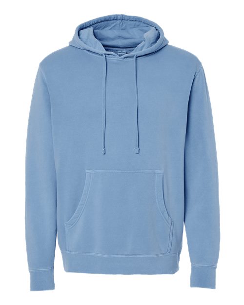 Independent Trading Co. PRM4500 Unisex Midweight Pigment-Dyed Hooded Sweatshirt in Pigment Light Blue