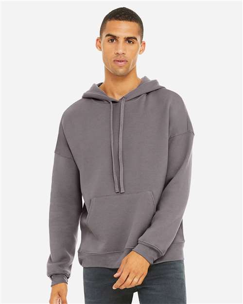 BELLA + CANVAS 3729 Unisex Sponge Fleece Drop Shoulder Hoodie Sweatshirt in Storm