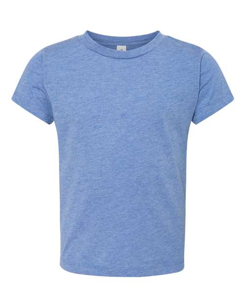 BELLA + CANVAS 3413T Toddler Triblend Tee in Blue Triblend