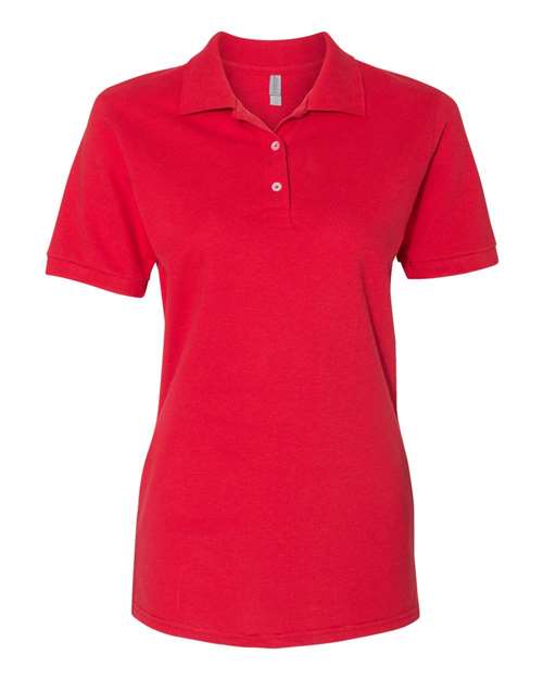 JERZEES 443W Women's 100% Ring-Spun Cotton Piqué Polo in True Red