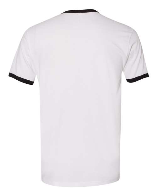 Next Level 3604 Unisex Cotton Ringer Tee in White/ Black