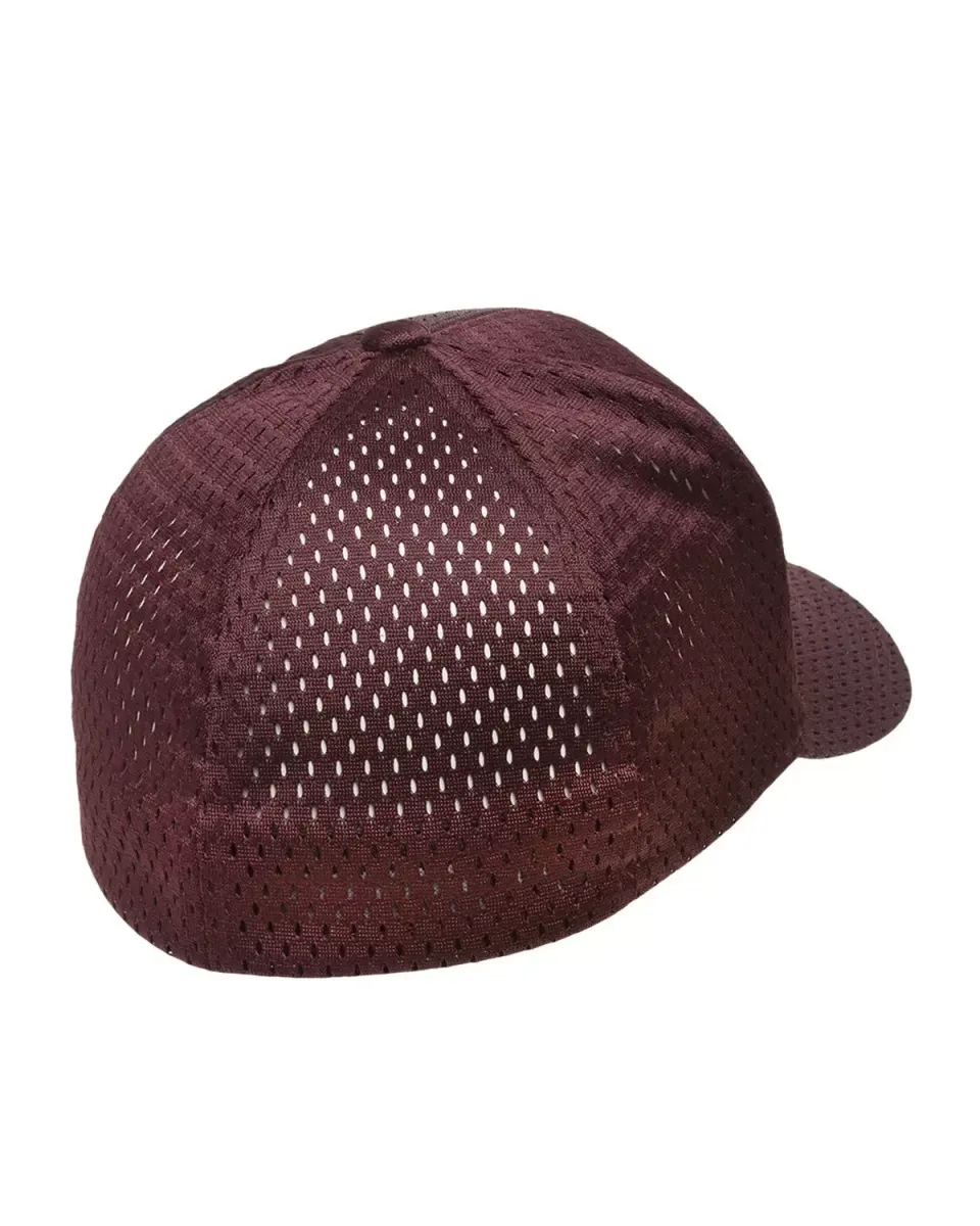 Flexfit 6777 Sportsman Mesh Cap in Maroon